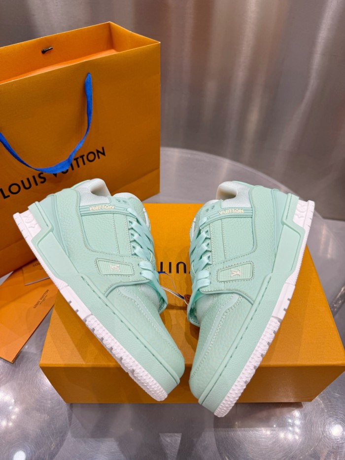 1:1 quality version Checkered Leather All-over Printed Logo Board Shoes 4 colors