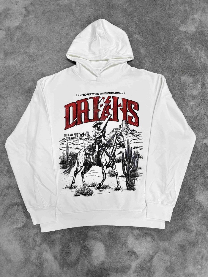 Vale Forever Hunting Rifle Cowboy Printed Hoodie