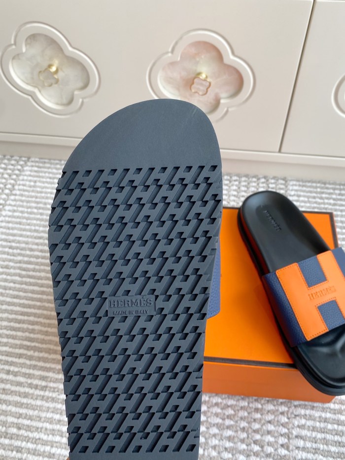 1:1 quality version 28062878 H Calfskin Slippers 5 colors