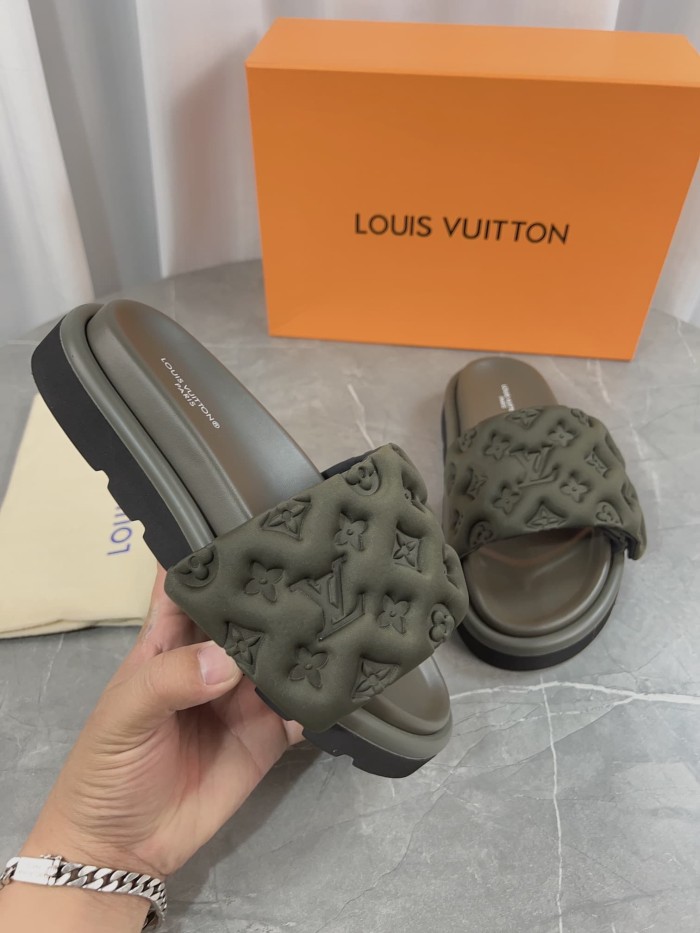 1:1 quality version 3D nylon embossed non-slip slippers 6 colors 22787278