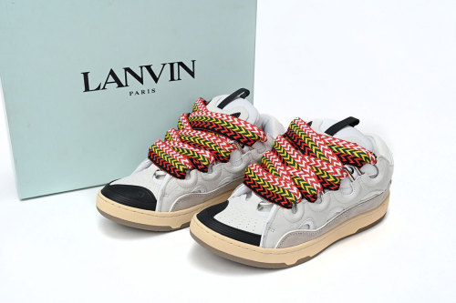 L  Leather Curb White Black Gum