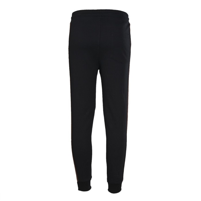 1:1 quality version side knitted ribbon embroidered logo tapered Pants 28491915