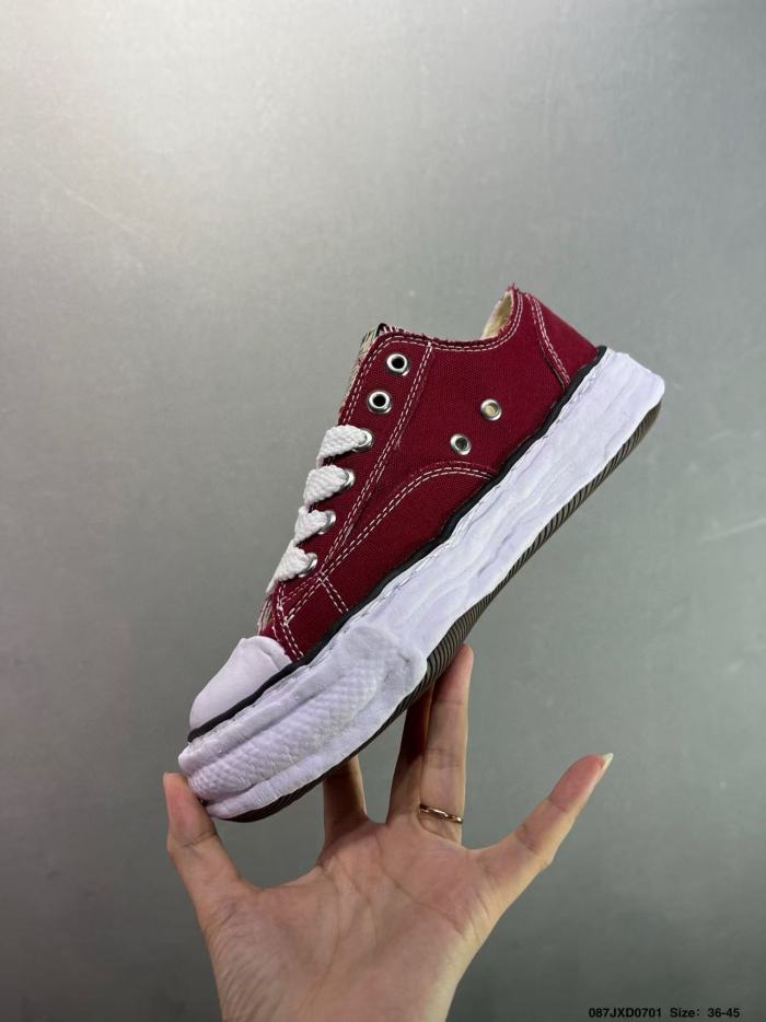 wine red and white soled canvas dissolving shoes 28474944