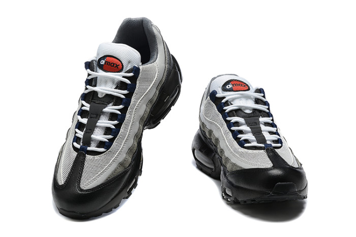 [plus-size shoes]Air Max 95 Black Grey Gradient Wave Strip Running Shoes 29066602
