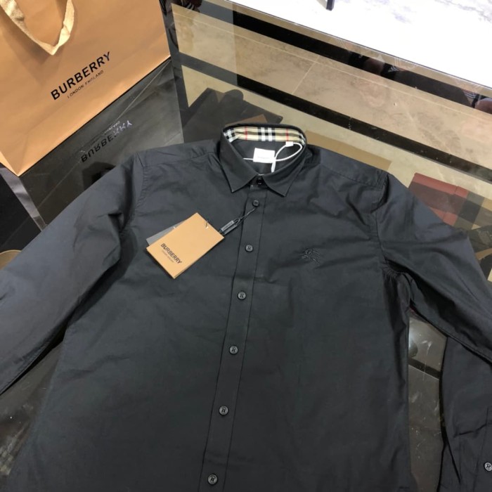 1:1 quality version Check Inner Collar Embroidered Long Sleeve Shirt 4 colors 29069302