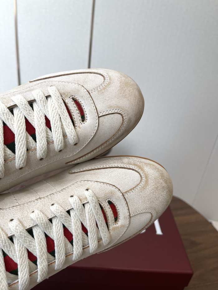 [plus-size shoes]1:1 quality version Leather Green Red Web Vintage Shoes 5 colors 28974025