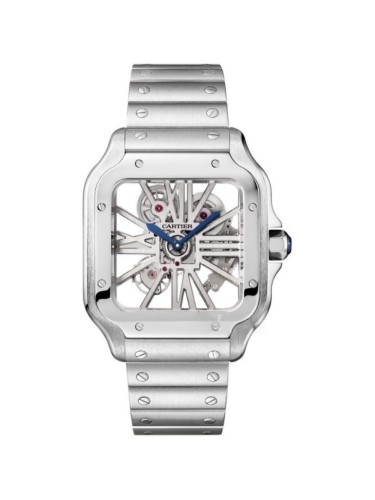 Santos Blue Pointer Hollow Mechanical Movement Watch【Dial diameter：40mm 】29030539
