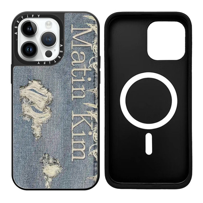 Denim-Patterned Mirror MagSafe iPhone Case 20 colors 28750063