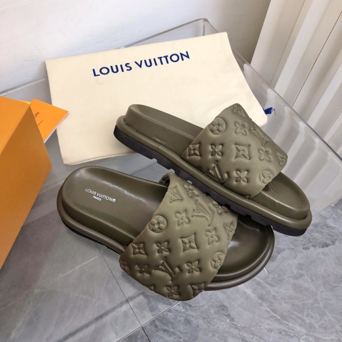 1:1 quality version 28336707 L  PP Flat Comfort Mules 5 colors