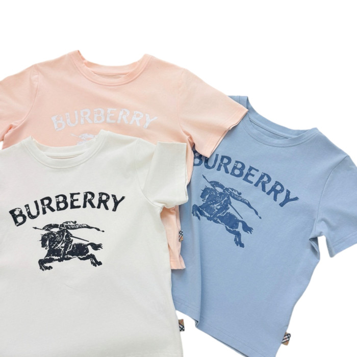 Equestrian Knight Logo Print Cotton T-Shirt for Kids 3 Colors 29010793