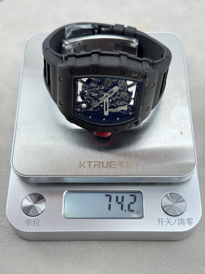 1:1 quality version RM 35-02 RAFAEL NADAL Carbon Fiber Automatic Mechanical Skeleton Watch 2 colors【Dial diameter：42mm 】28771545