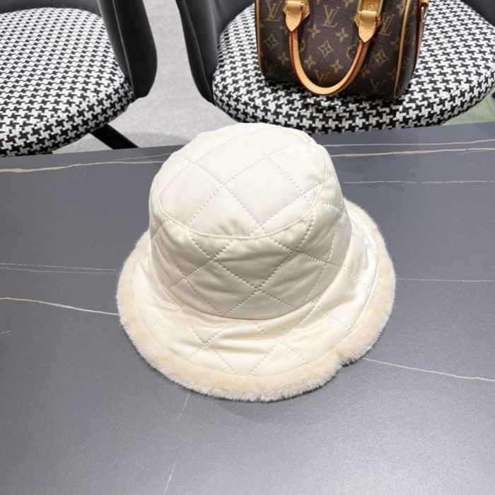 1:1 quality version Rhombus Plaid Raw Edge Fisherman's Hat 3 colors