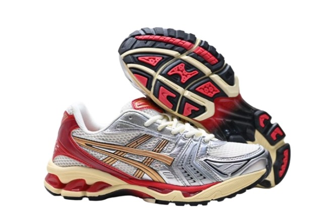 AC Gel-Kayano 14 Red and Orange Two-Tone Running Shoes 28441081