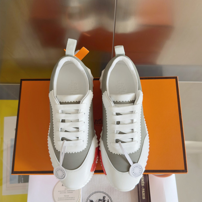 [plus-size shoes]Bouncing Couple Style Mixed Material Breathable Casual Sneakers 3 colors 29085233