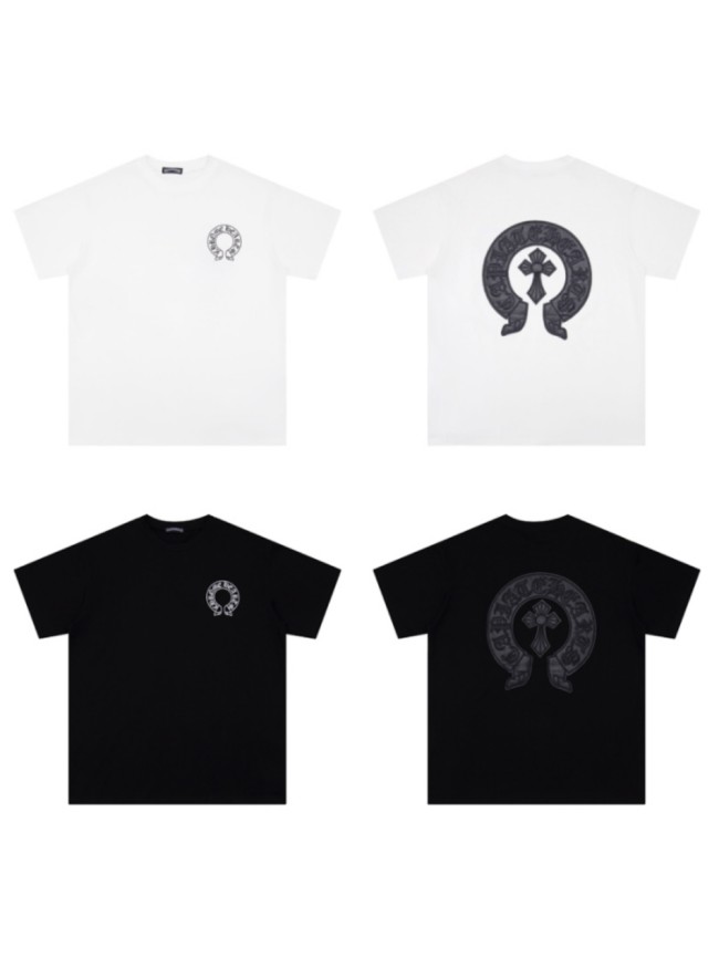 Cross Patchwork Leather Letter tee 2 colors