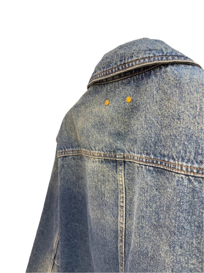 1:1 quality version Embroidered Patch Pocket Denim Jacket 28687456