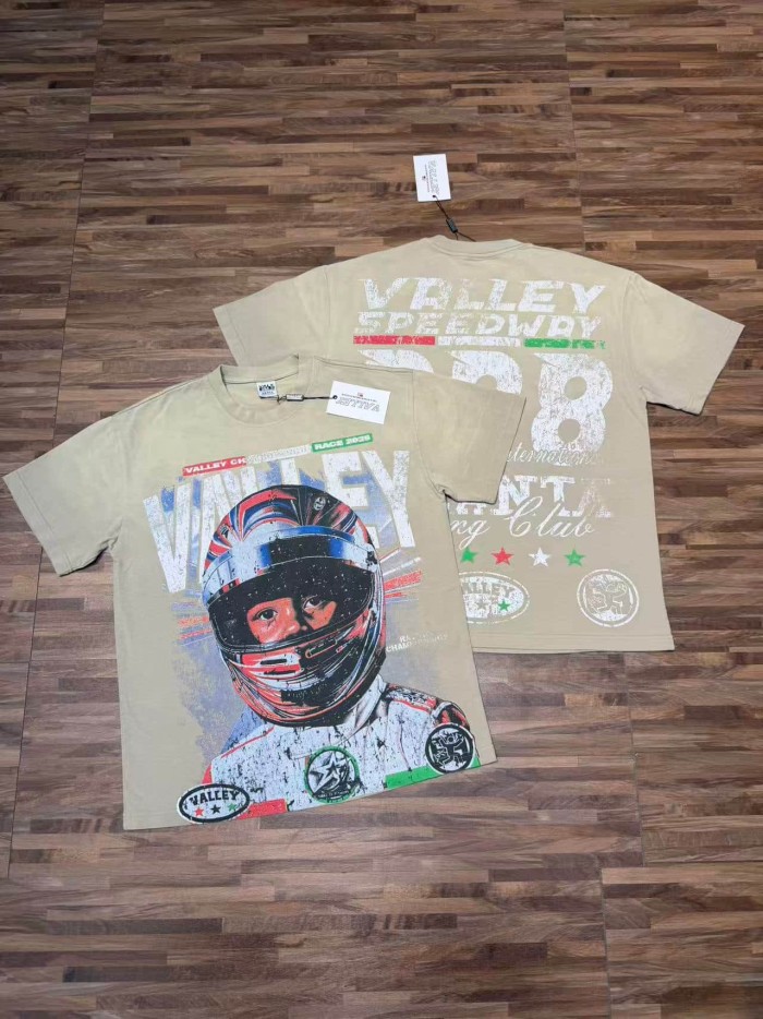 Red Racing Helmet Print Washed Tee 2 colors 29047371