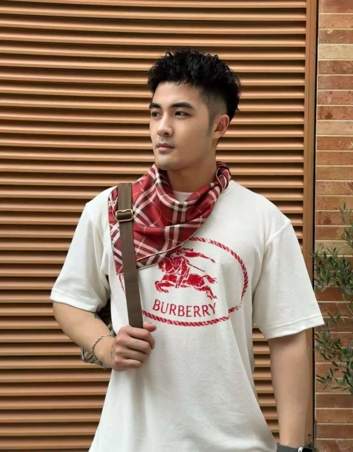 1:1 quality version  Red war horse emblem printed towel fabric T-shirt 28967927