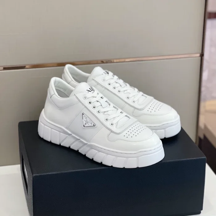 PR@DA@ LEATHER SNEAKERS   PRD033