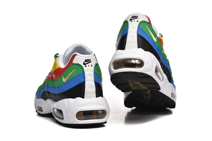 [plus-size shoes]Air Max 95 Multicolor Rainbow Mesh  Air Cushion Running Shoes 29044792