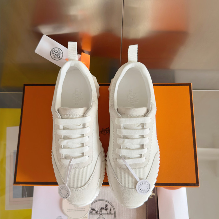 [plus-size shoes]Bouncing Black & White Couple Style Suede & Mesh Breathable Sneakers 2 colors 29085299