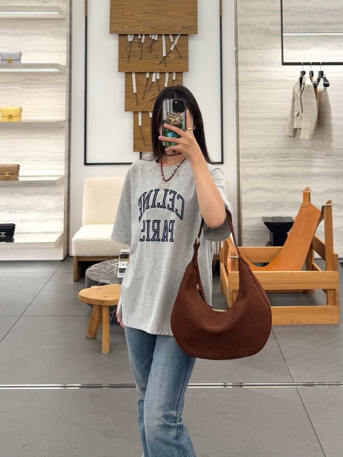 1:1 quality version Flocked Letter Print Tee 3 colors 28756475