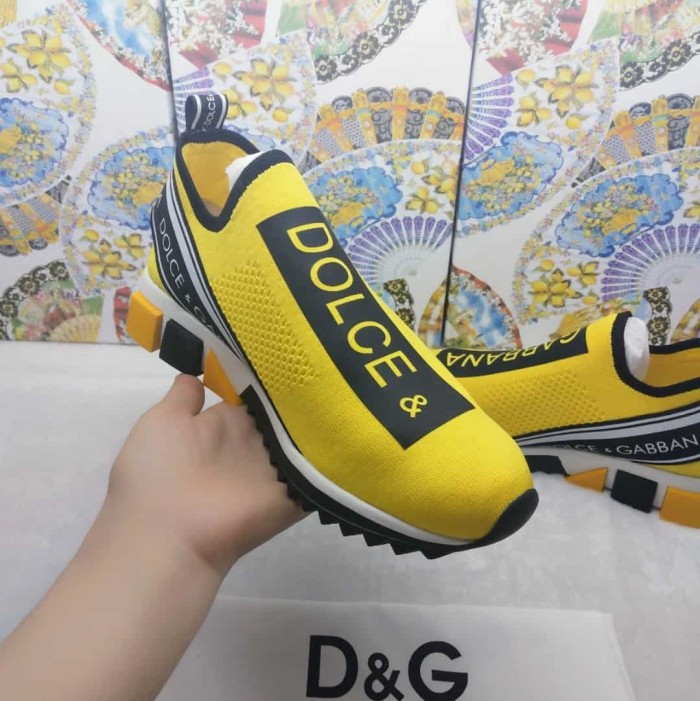 DOLCE    G@BB@N@ STRETCH MESH SORRENTO SNEAKERS WITH LOGO   DG48