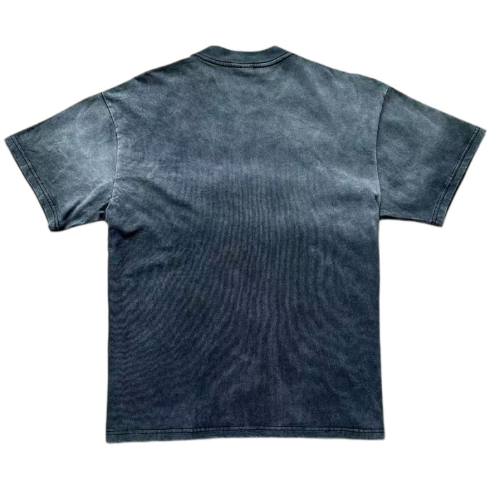 Black Panther Skull Distressed Wash Oversized Streetwear T-Shirt 29027143