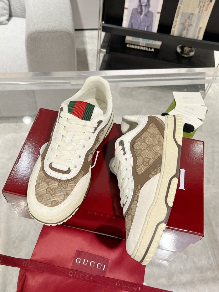 1:1 quality version Gucci GG Canvas Leather Low Top Sneakers Shoes 28974327
