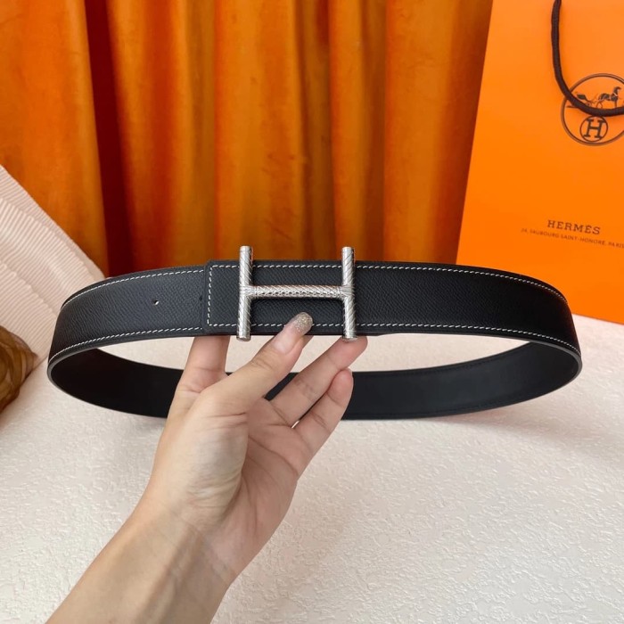 1:1 quality version Metal Thread Buckle Double-sided Belt【Width 3.8 cm】4 colors 28688398