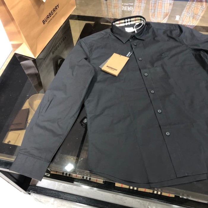 1:1 quality version Check Inner Collar Embroidered Long Sleeve Shirt 4 colors 29069302
