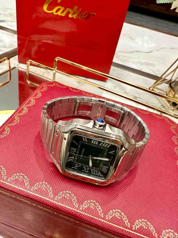 Green Dial and Mechanical Movement Santos Watch【Dial diameter：42mm 】28764929