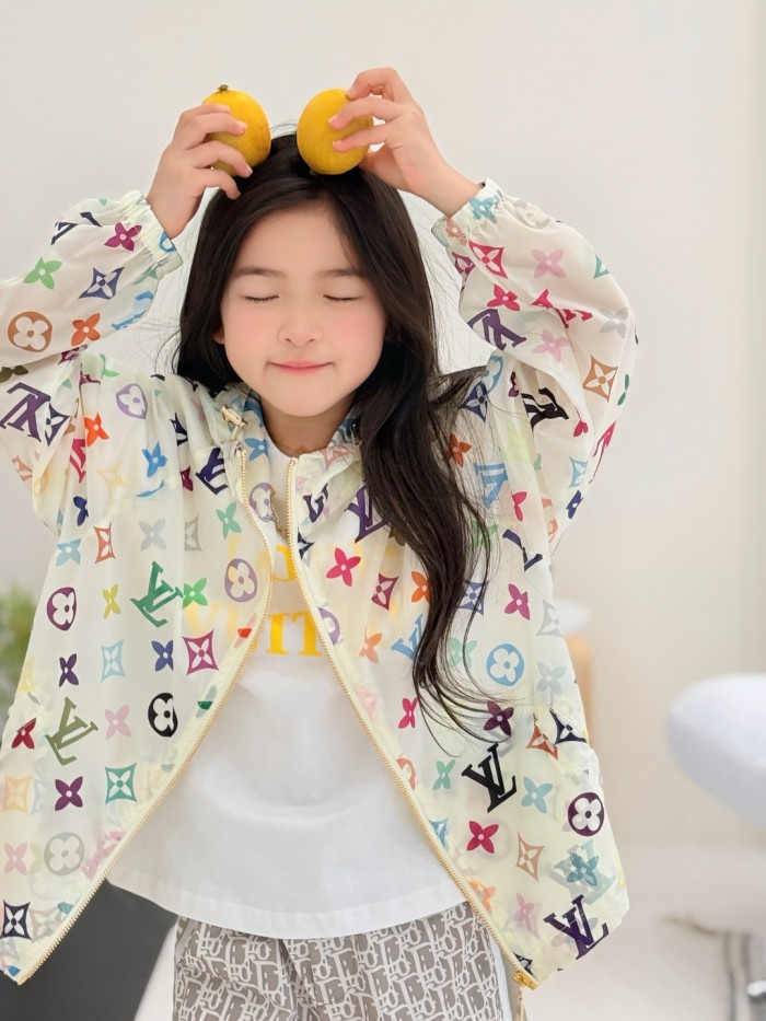 Colorful All-Over Print Lightweight Sun-Protective Hooded Jacket for Kids 29006602