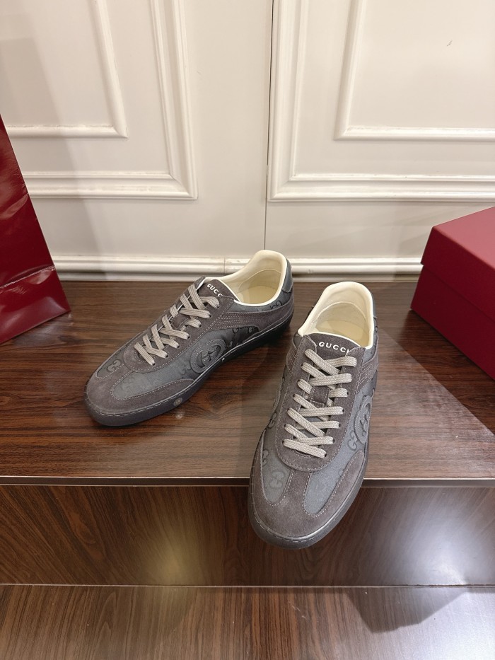 1:1 quality version Gucci GG Monogram Canvas Suede Shoes 2 colors 28974036