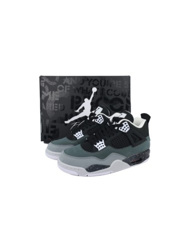 [plus-size shoes]Jordan 4   Fear  Gradient Grey Suede Basketball Shoes 29035120