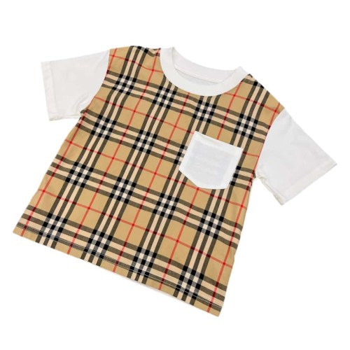 Classic Checkerboard Spliced T-Shirt for Kids 29006673