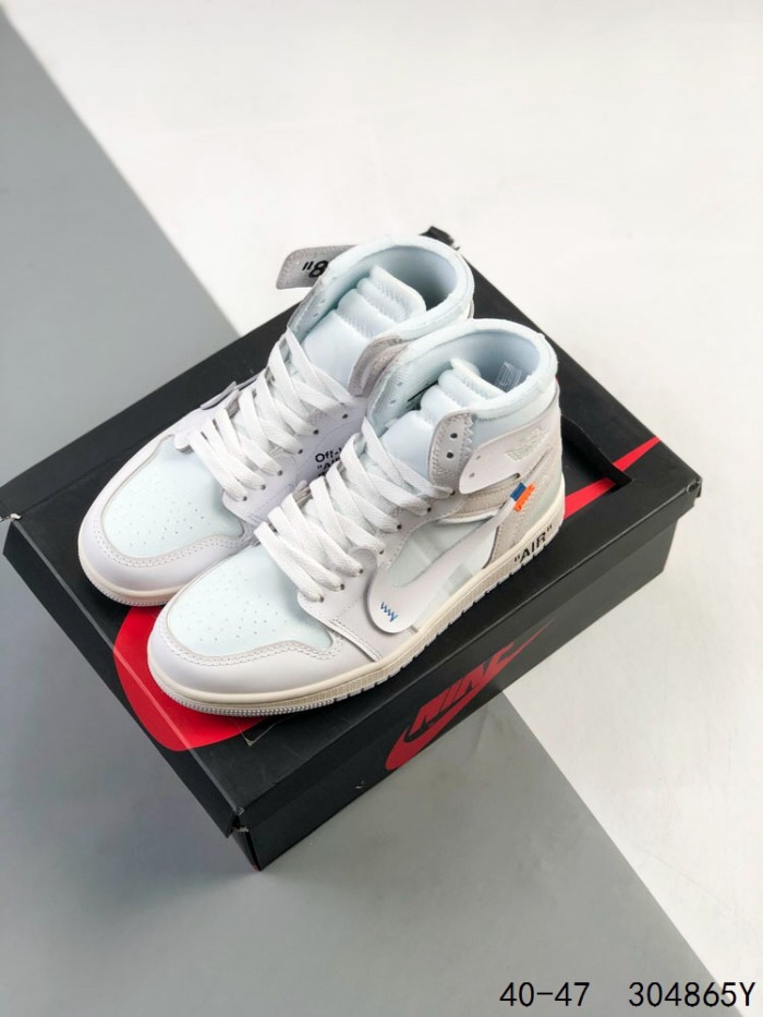 1:1 quality version Generation 1 OW co-branded high-top basketball shoes 3 colors