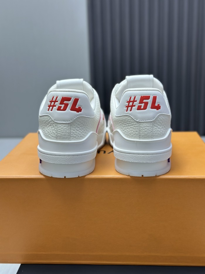 1:1 quality version 28367499 Cowhide Patchwork White Shoes 3 colors