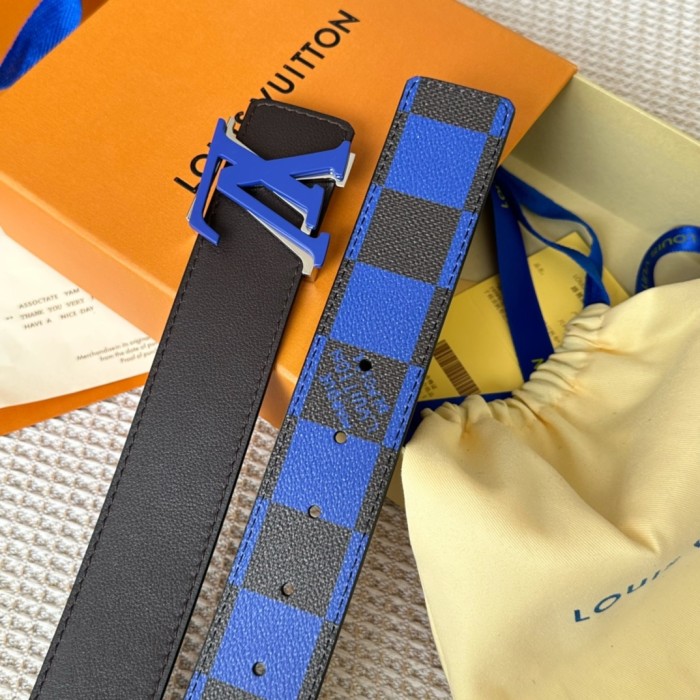 1:1 quality version Large Square Double Layer Letter Buckle Belt 6 colors【Width 4cm】