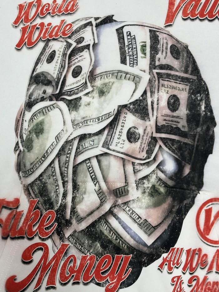 Vale Forever Fake Money Printed Hoodie
