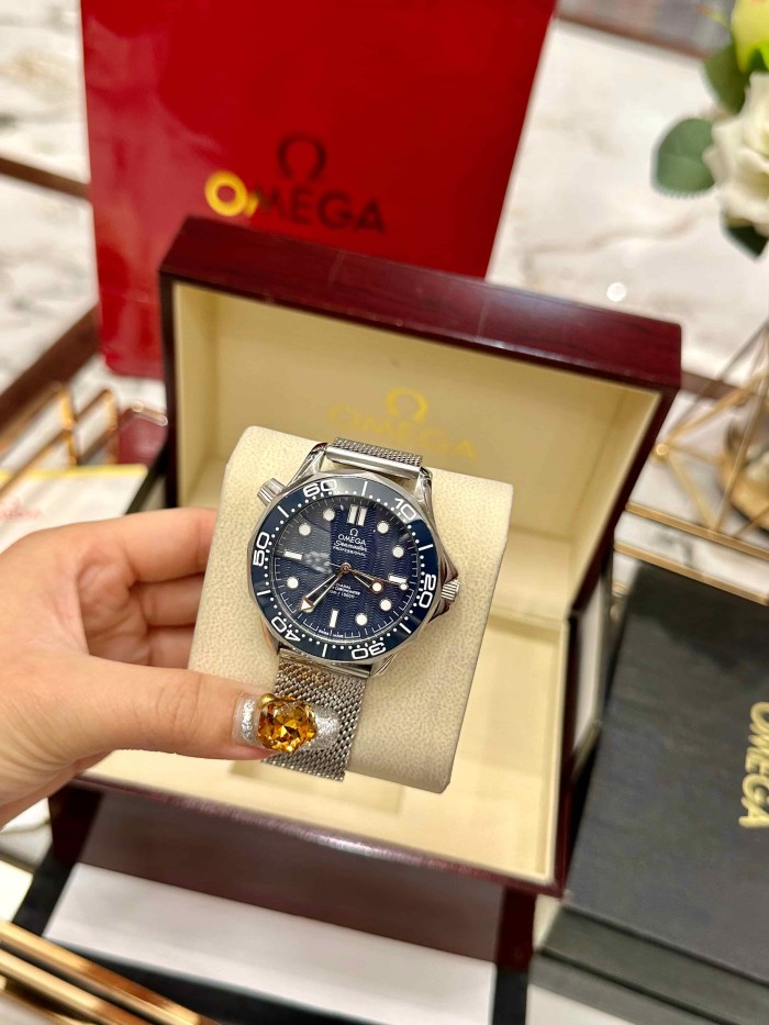 Seamaster Series Dark Blue Large Wave Dial Mechanical Movement Watch【Dial diameter：40mm】28841675