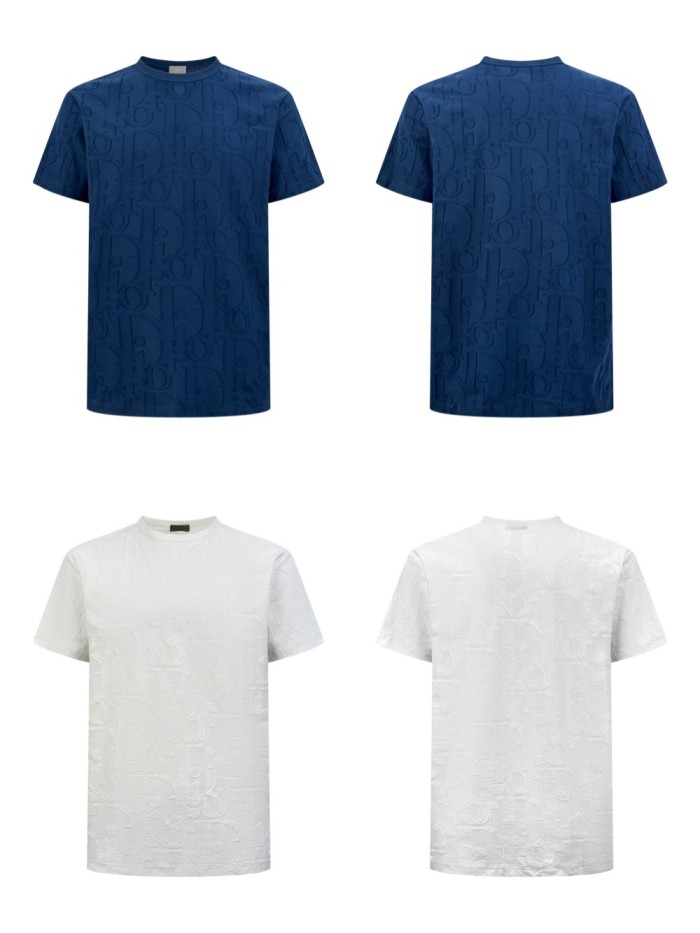 1:1 quality version 28321429 full-print letter embroidery tee 2 colors