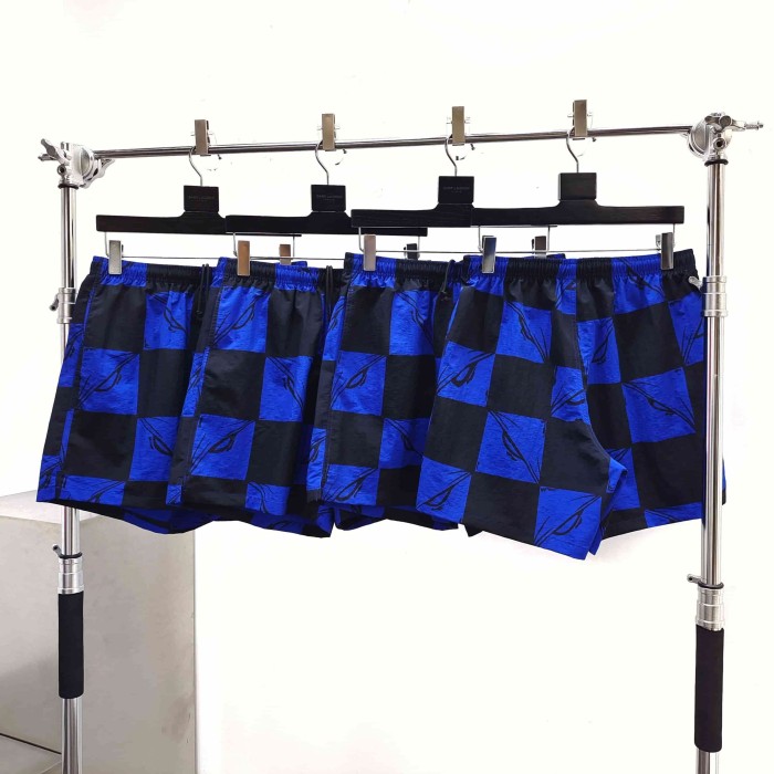 [Big & Tall for weights up to 220 lbs]1:1 quality version Blue And Black Plaid Beach Shorts 29033507