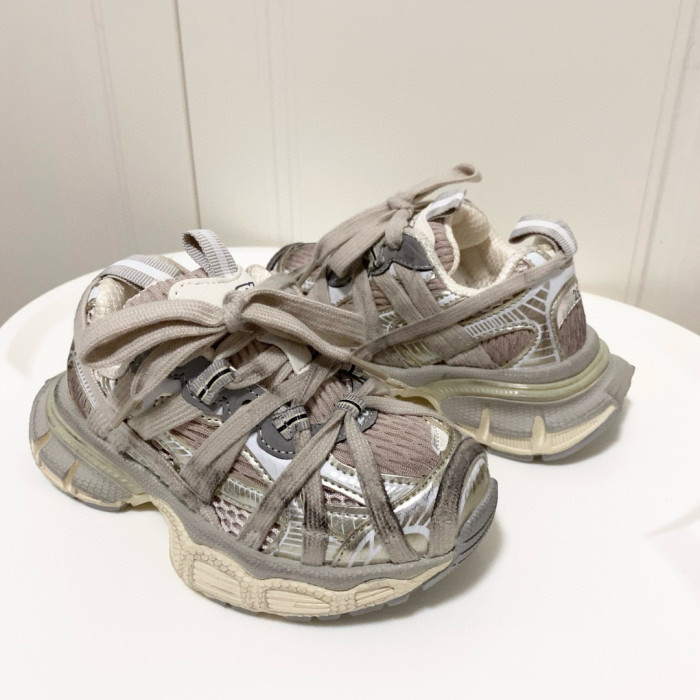 Lace-up model made old shoes for kids 4 colors