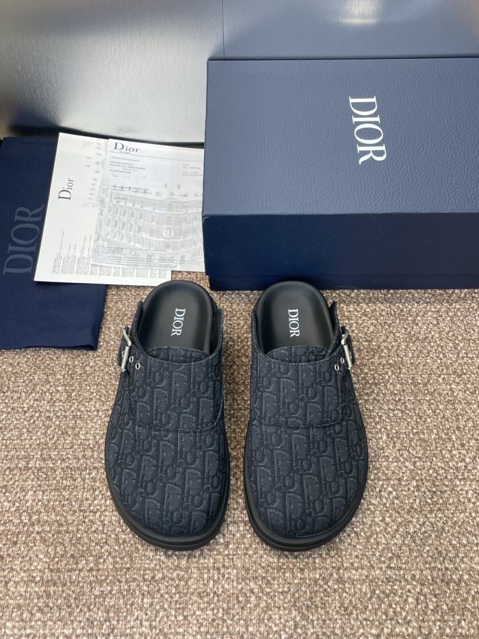 1:1 quality version Aqua Leather Oblique Slippers 2 colors 28691974