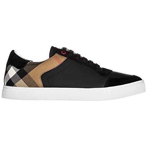 BURB5RRY LEATHER AND HOUSE CHECK SNEAKERS BBR26