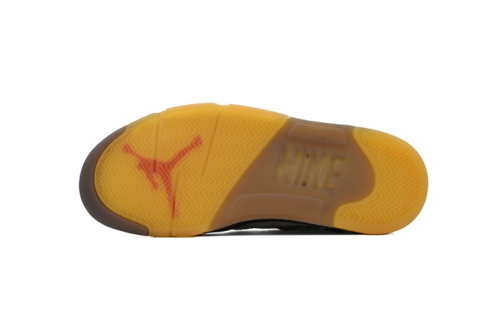 [plus-size shoes] 1:1 quality version Jordan 5 x Off-White  Sail  Canvas Basketball Shoes 29035191
