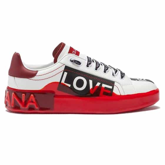 DOLCE G@BB@N@ PORTOFINO MELT SNEAKERS IN PRINTED NAPPA CALFSKIN DG16