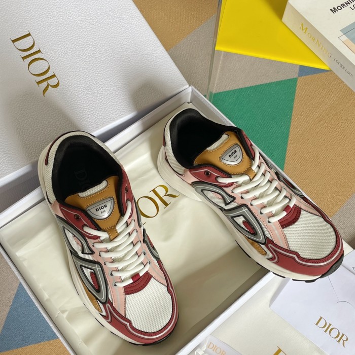 1:1 quality version Leather and mesh fabric patchwork reflective sneakers 35 colors 27736899