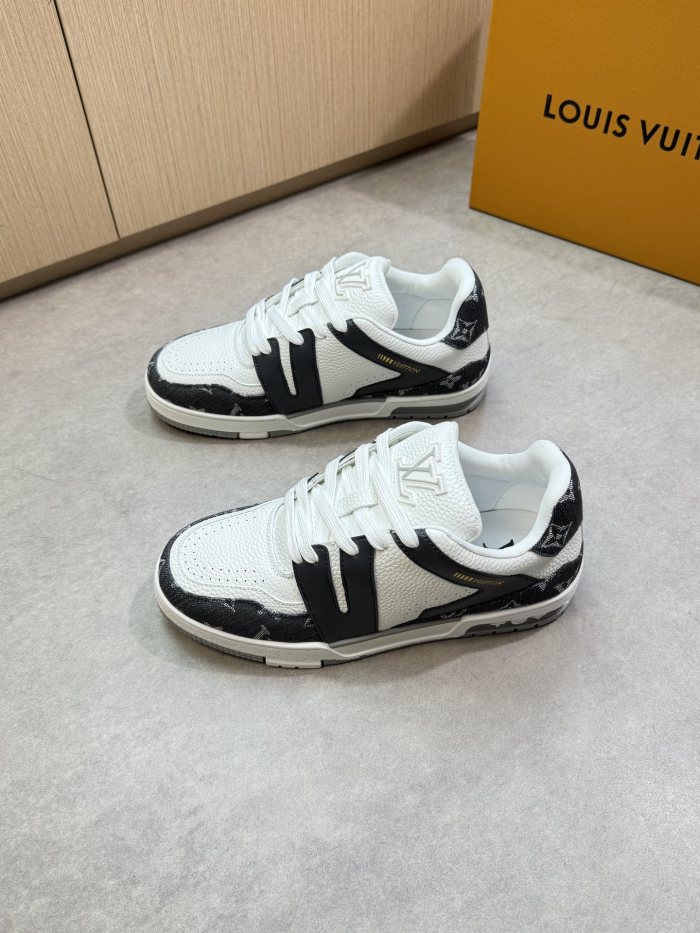 1:1 quality version 28367393 Leather and canvas patchwork Shoes 5 colors
